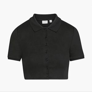 Aritzia Sunday Best Audio Crop Button down Top